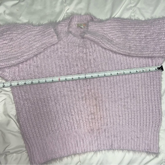 Giani Bini Lavender Lilac Eyelash Chunky Knit Sweater Size Small - Picture 7 of 11